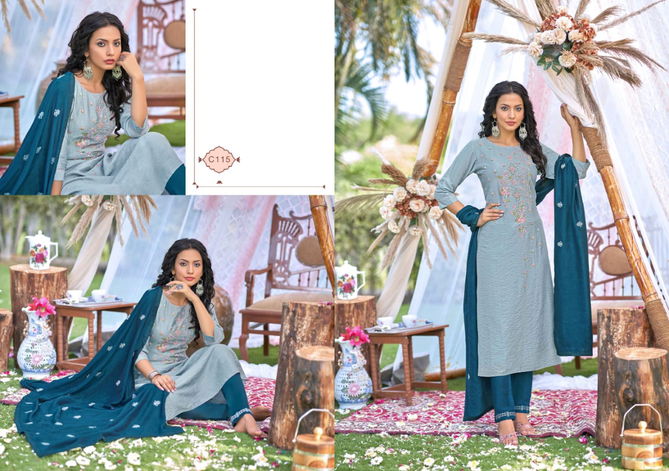 Kalaroop Rangat Cryon Viscose Readymade Suits Catalog
